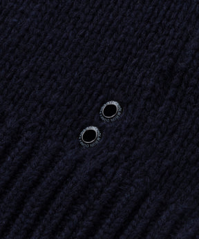 Wool Cashmere Sweater w. Nordic Pattern: Navy