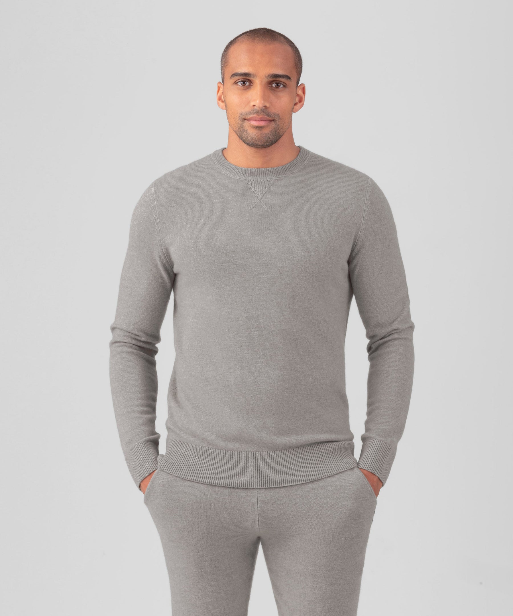 Wool Cashmere Sweater: Dusty Beige