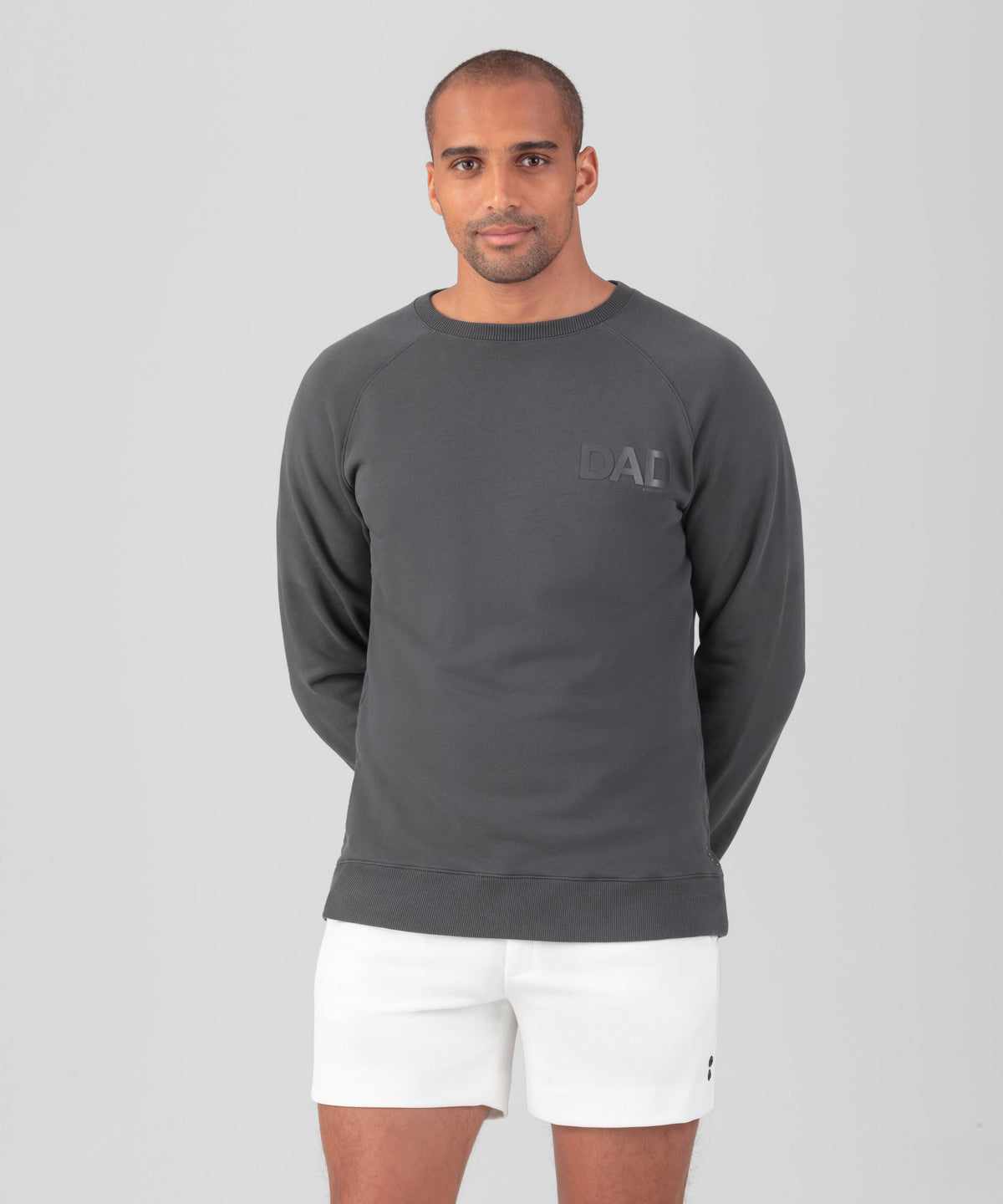 Organic Cotton Sweatshirt "DAD": Lava Grey