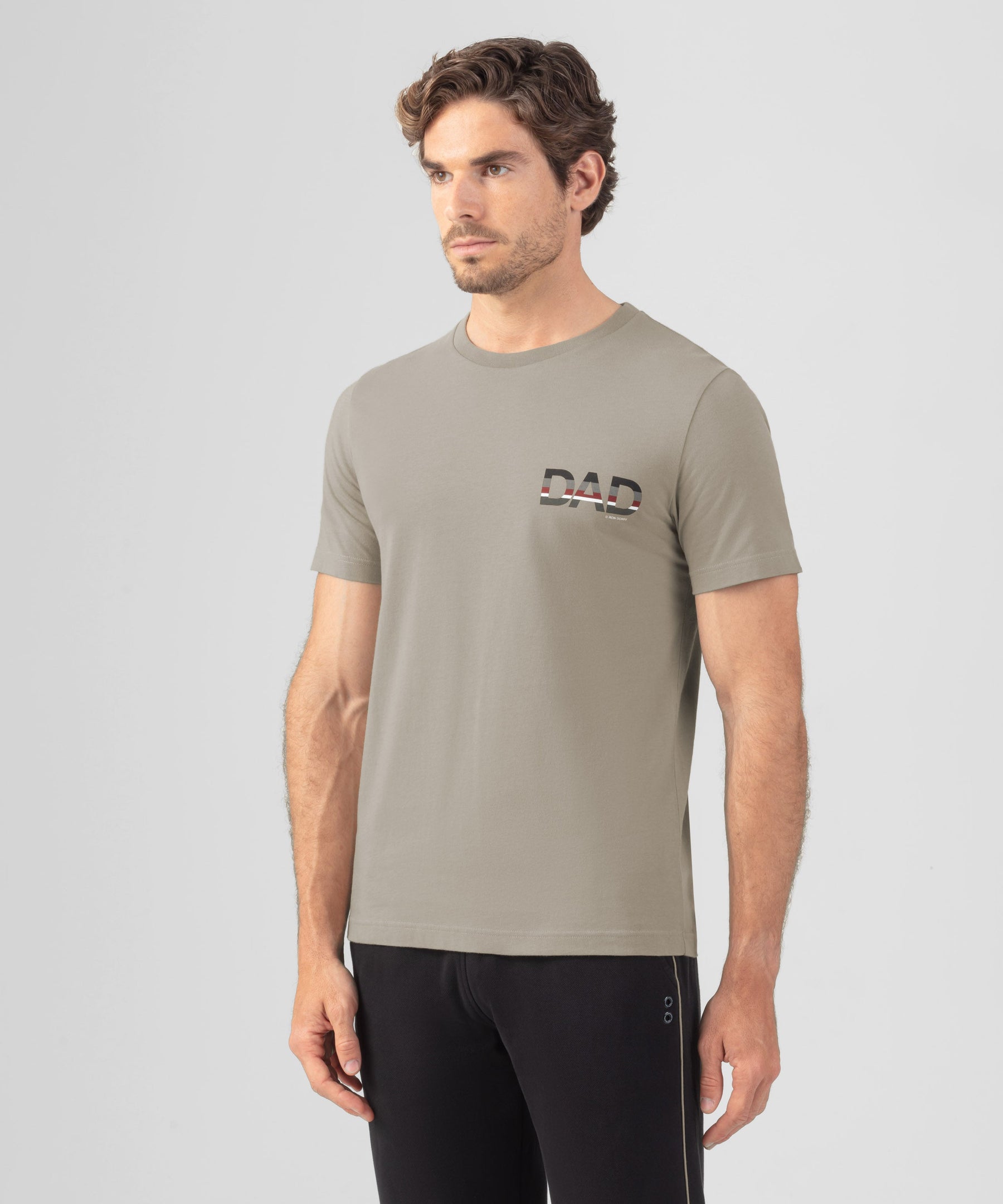 Organic Cotton T-Shirt "DAD": Dusty Beige