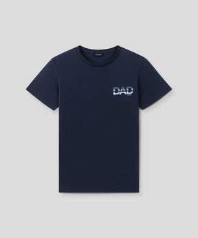 Organic Cotton T-Shirt "DAD": Navy