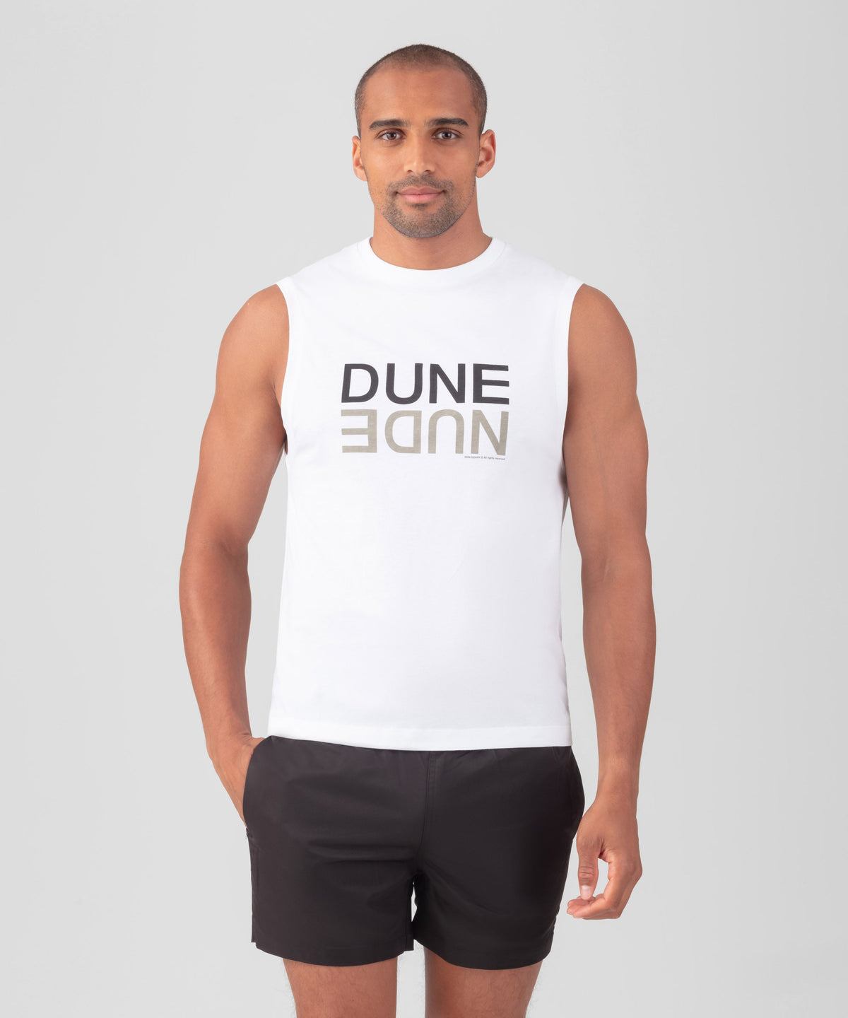 Organic Cotton Sleeveless T-Shirt "DUNE": Optic White