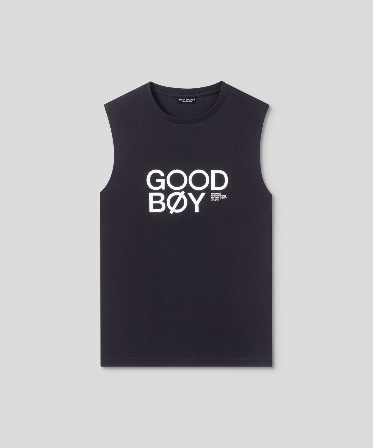 RON DORFF x LØCI Organic Cotton Sleeveless T-Shirt "GOOD BØY": Black