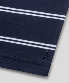 Ribbed Tank Top w. Double Stripes: Navy