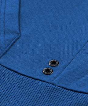 Organic Cotton Zipped Hoodie: Fjord Blue