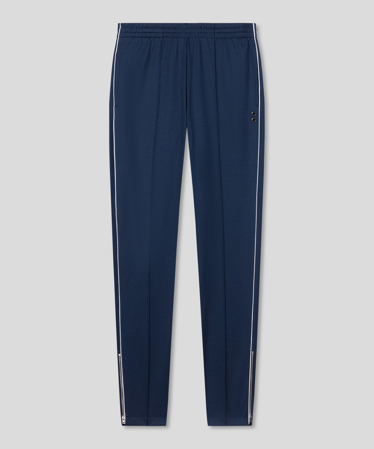 Retro Cotton Pants w. Piping: Deep Ocean