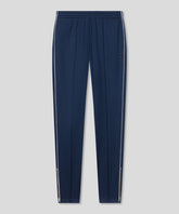 Retro Cotton Pants w. Piping: Deep Ocean