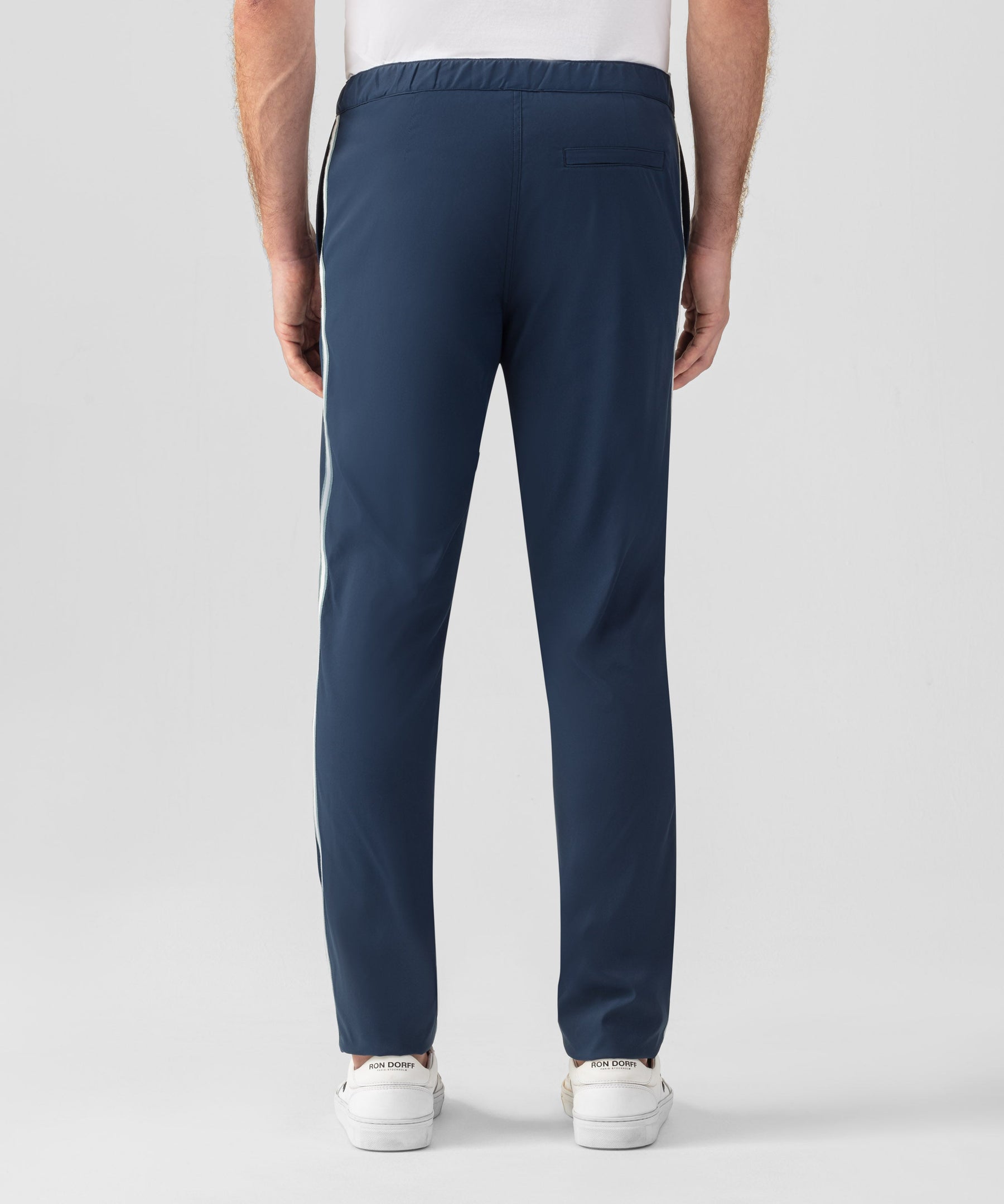 Sports Chino Pants w. Side Stripes: Deep Ocean