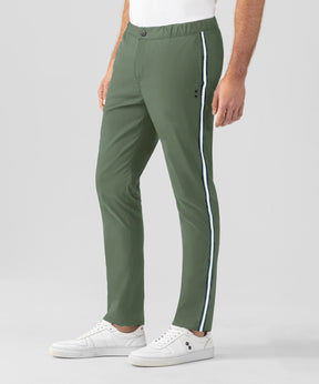 Sports Chino Pants w. Side Stripes: Green Shadow