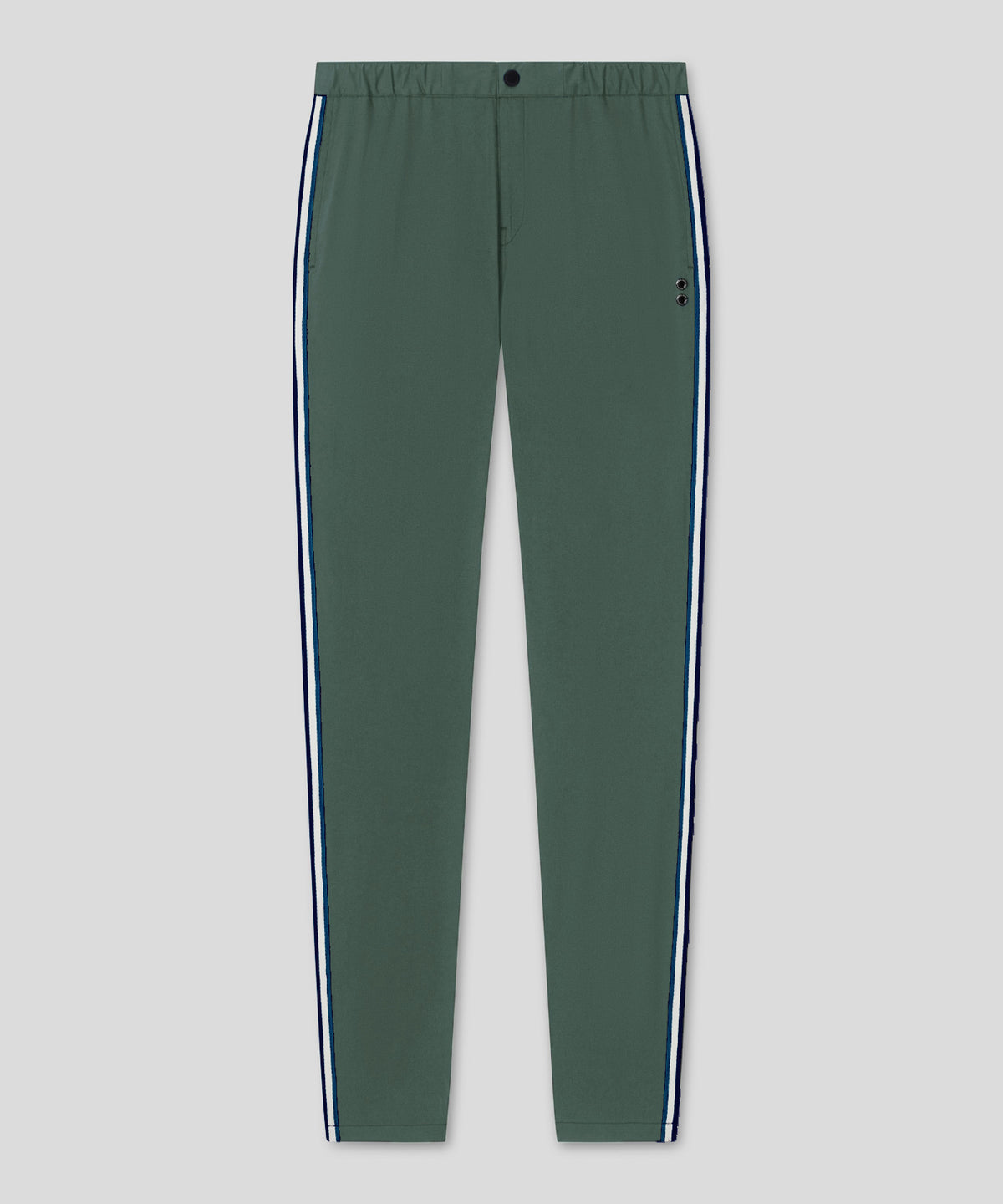 Sports Chino Pants w. Side Stripes: Green Shadow