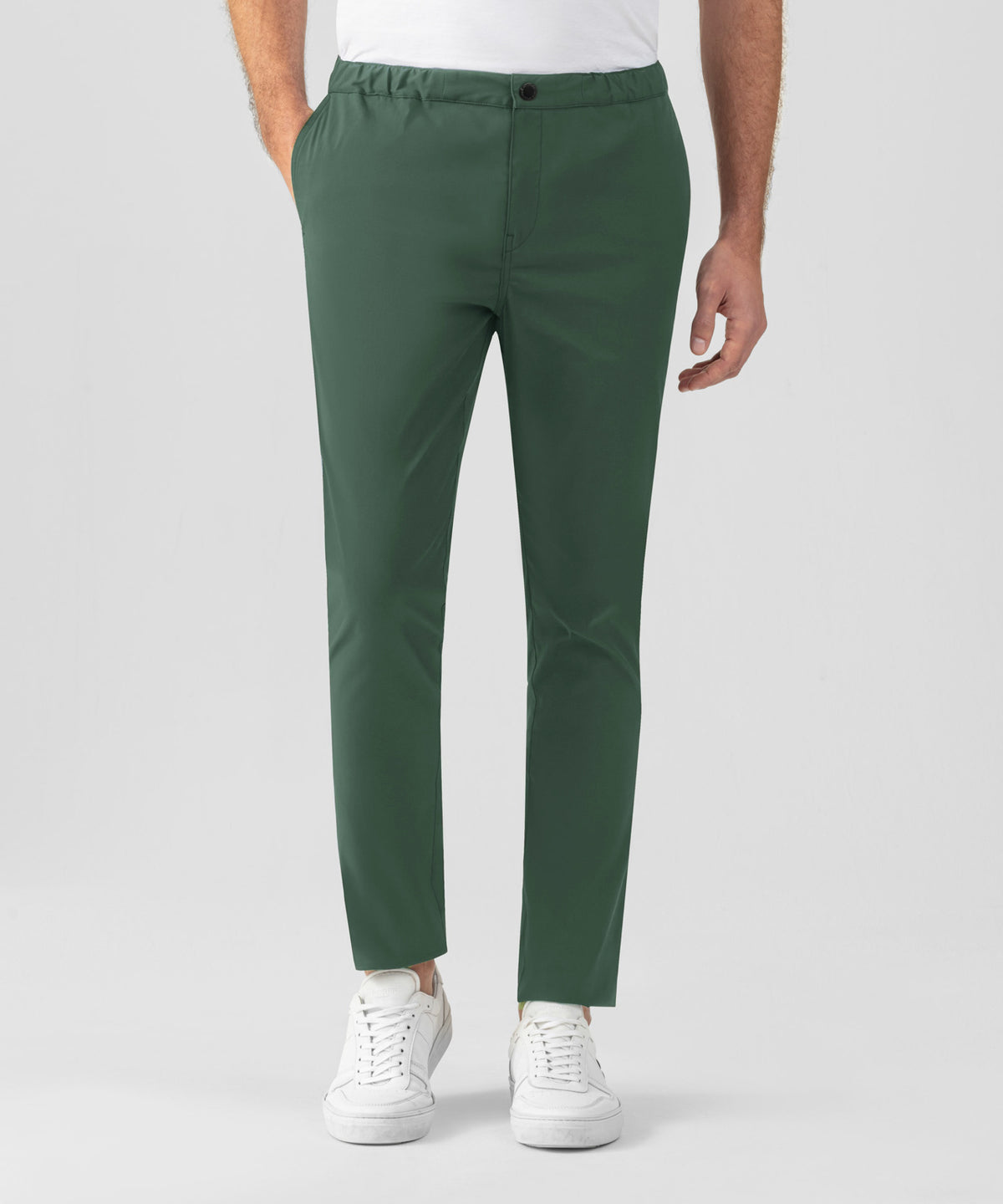 Sports Chino Pants w. Side Stripes: Green Shadow