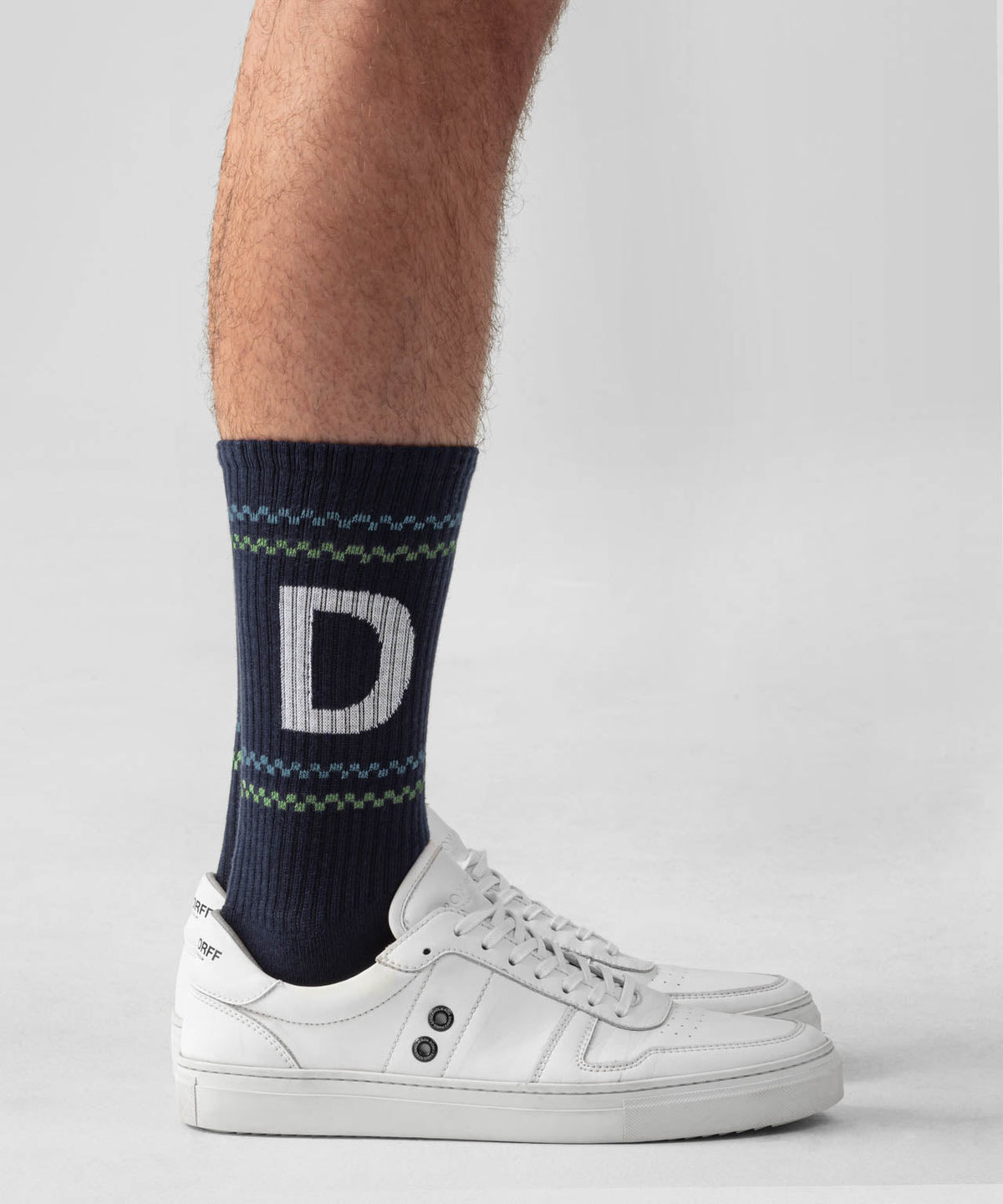 Sports Socks RD w. Fisherman Stripes: Deep Ocean