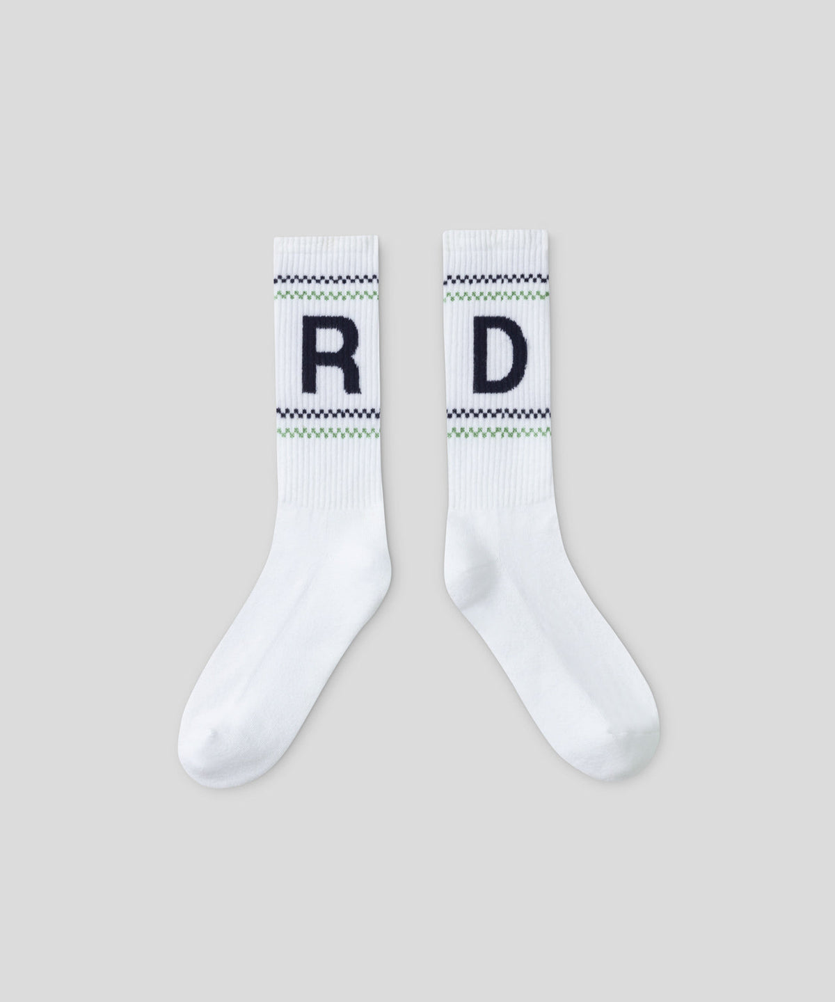 Sports Socks RD w. Fisherman Stripes: White