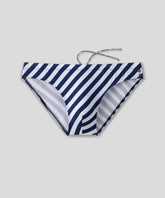 Slim Swim Briefs w. Vertical Stripes: Navy/White