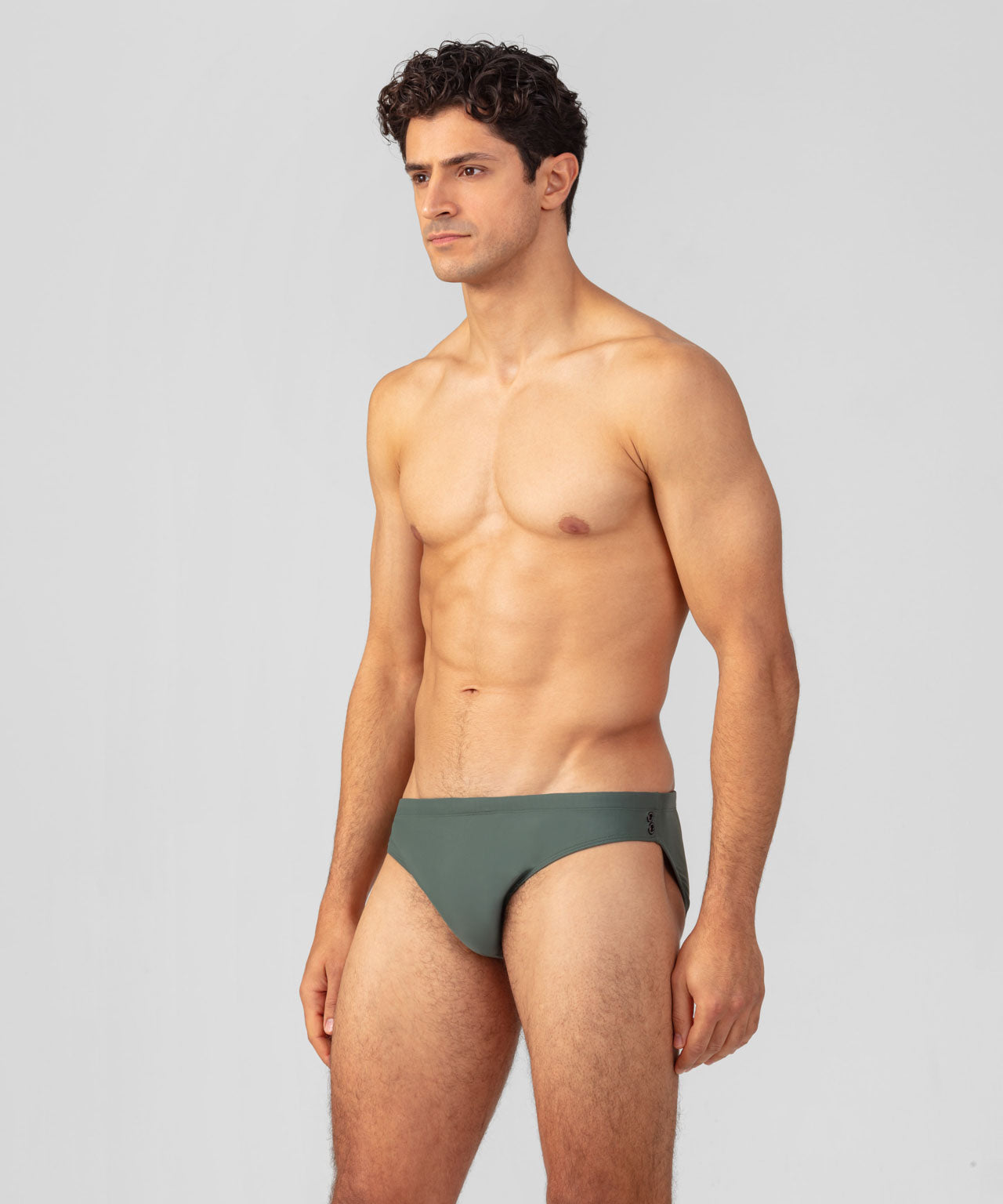 Slim Swim Briefs: Green Shadow