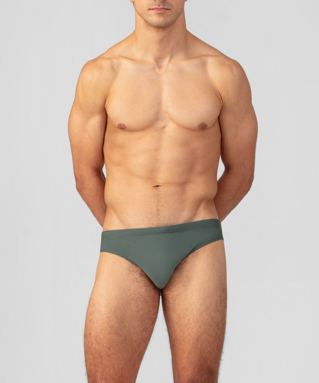 Slim Swim Briefs: Green Shadow