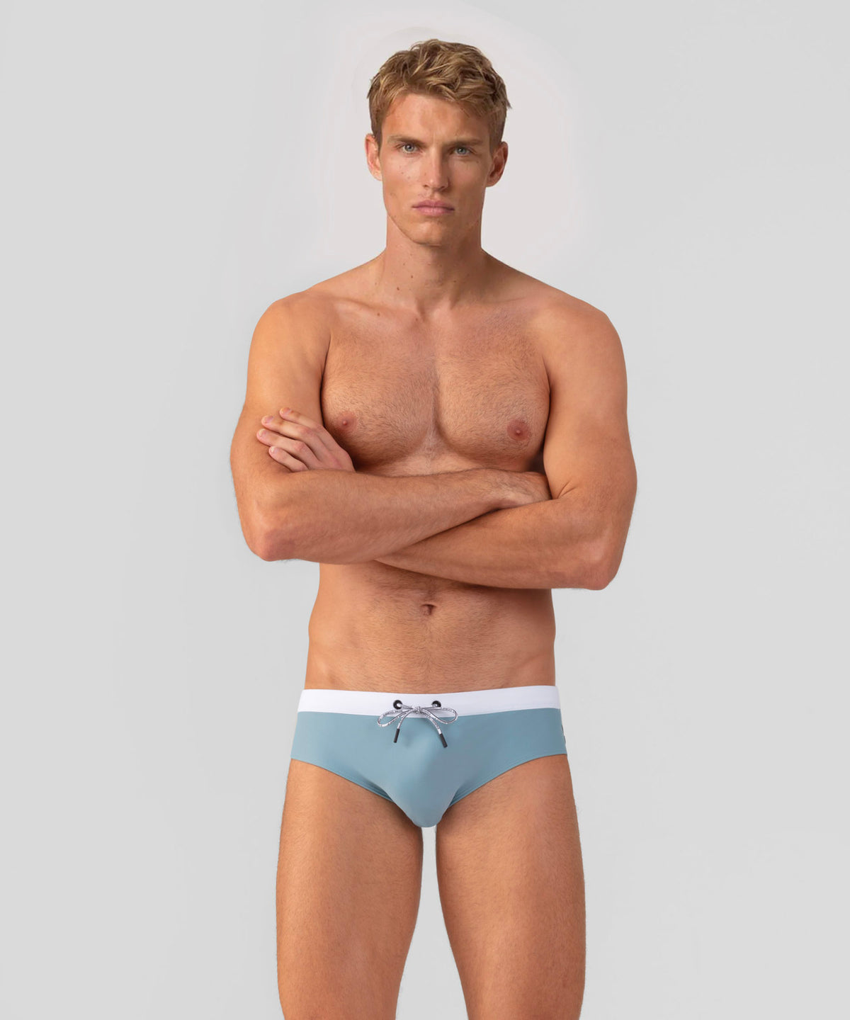Swim Briefs w. Waistband: Aquamarine