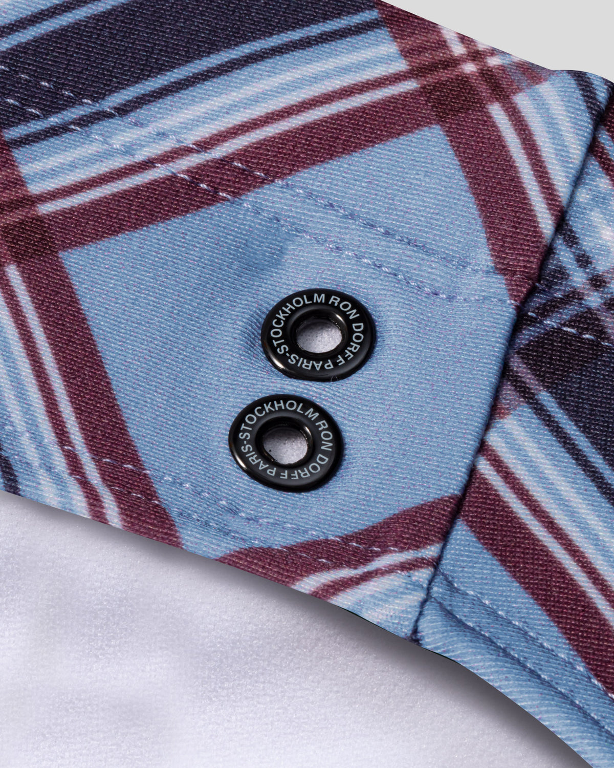 Slim Swim Briefs w. Checkers: Faded Denim