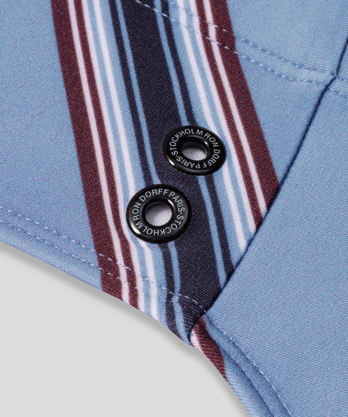 Swim Briefs w. Diagonal Stripes: Faded Denim