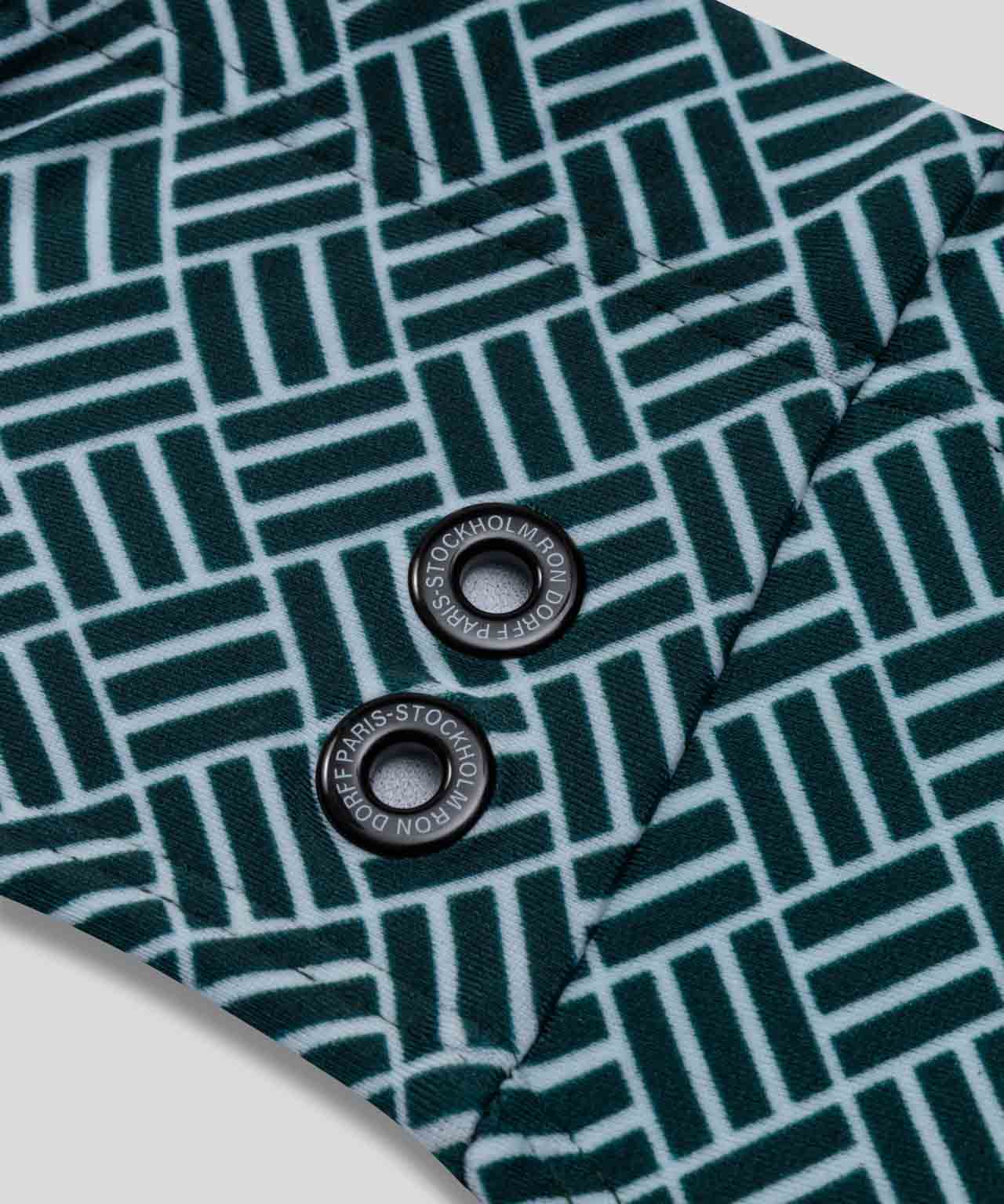 Swim Briefs w. Graphic Pattern: Pine Green