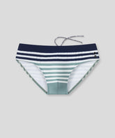 Swim Briefs w. Multico Stripes: Deep Ocean