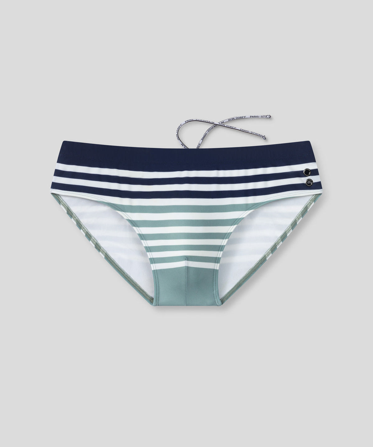 Swim Briefs w. Multico Stripes: Deep Ocean