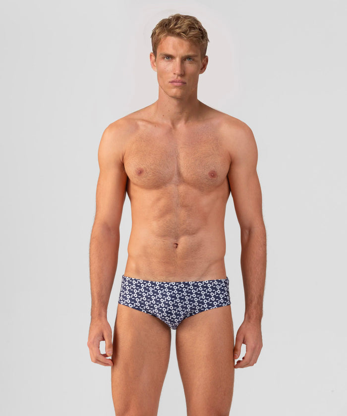 Swim Briefs w. RD Pattern: Navy