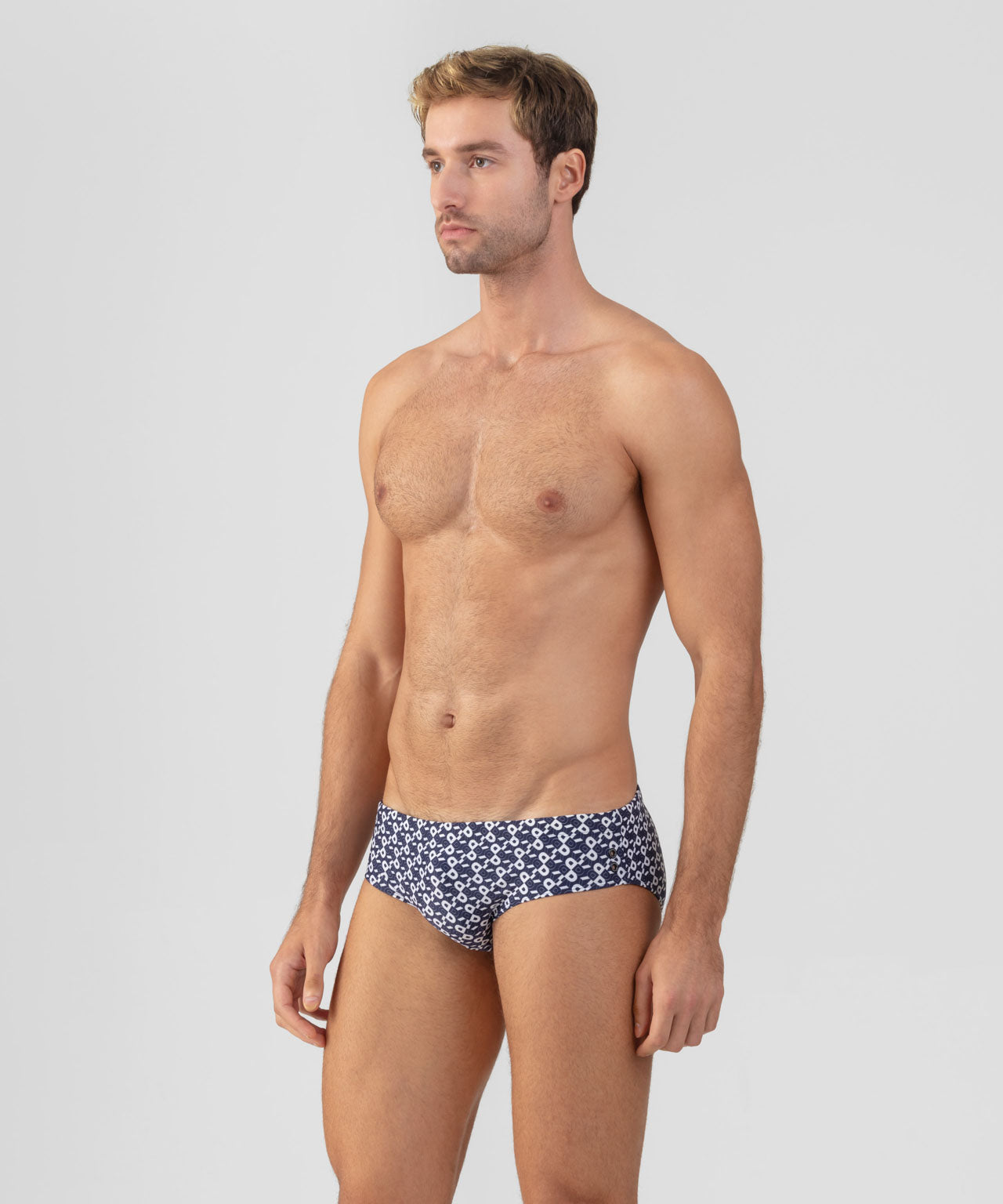 Swim Briefs w. RD Pattern: Navy