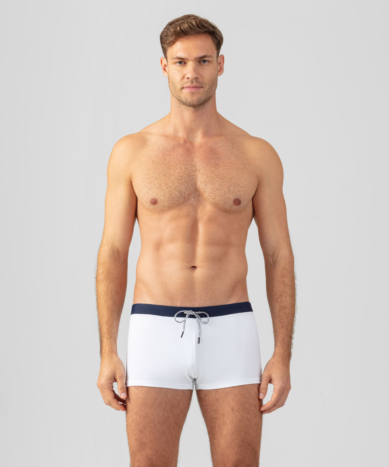 RD Swim Trunks w. White Waistband: White