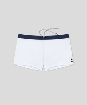 Swim Trunks w. Waistband: White