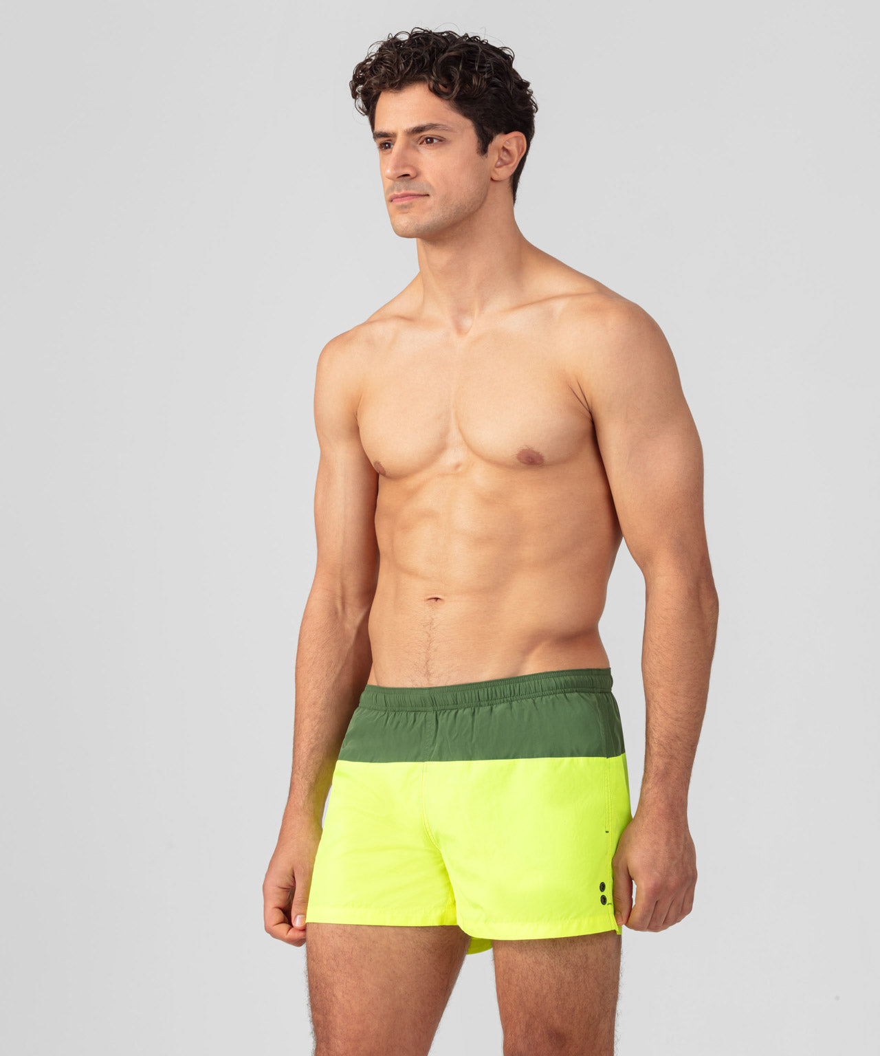 Swim Shorts Bicolor: Cactus/Neon Yellow