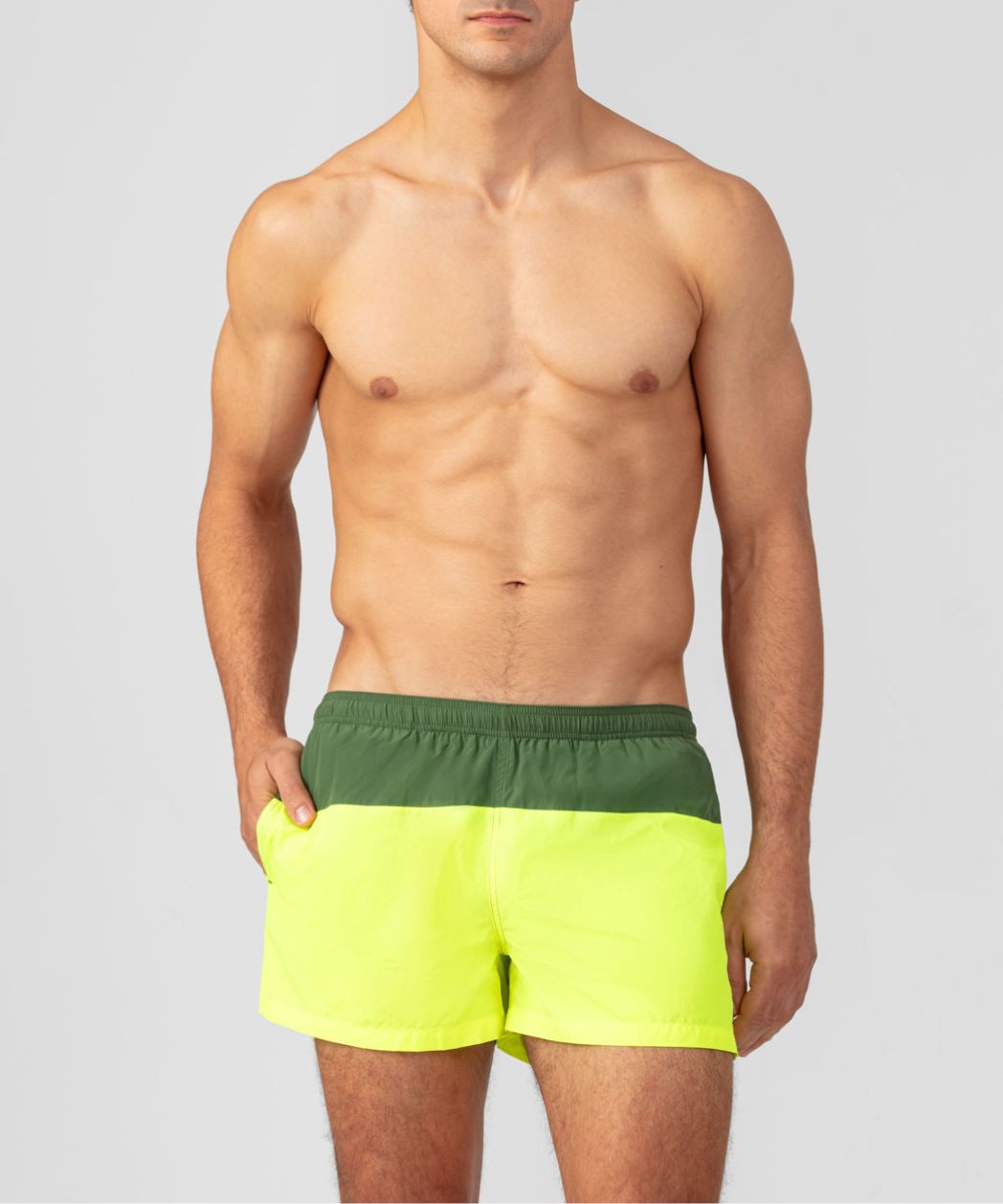 Swim Shorts Bicolor: Cactus/Neon Yellow