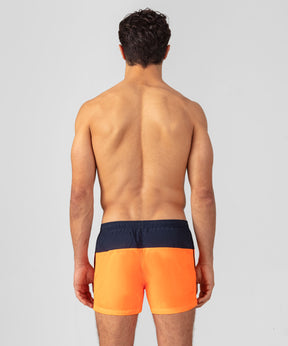 Swim Shorts Bicolor: Navy/Neon Orange