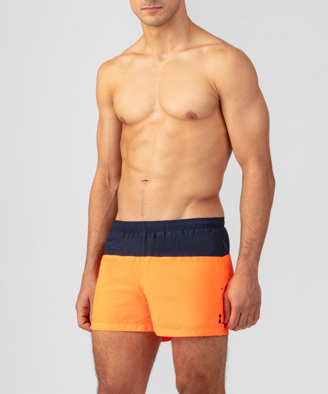 Swim Shorts Bicolor: Navy/Neon Orange