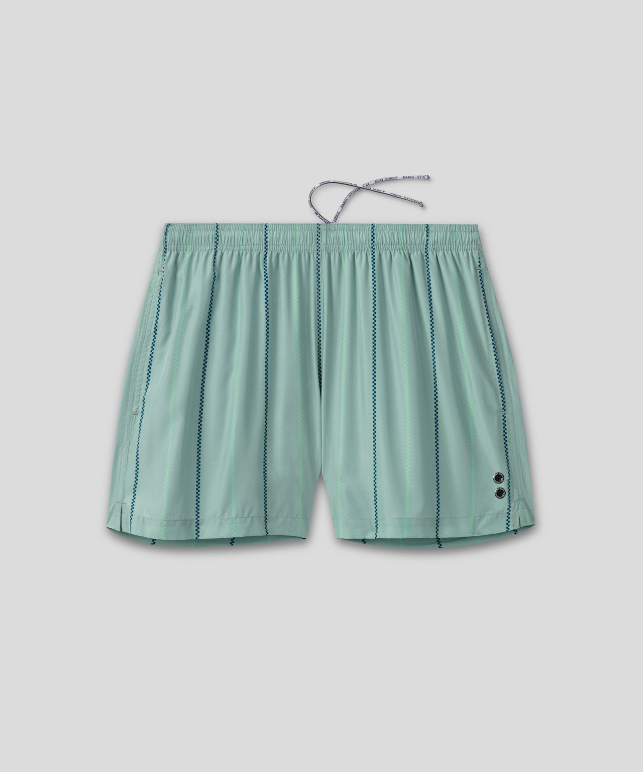 Swim Shorts w. Fisherman Stripes: Aquagreen