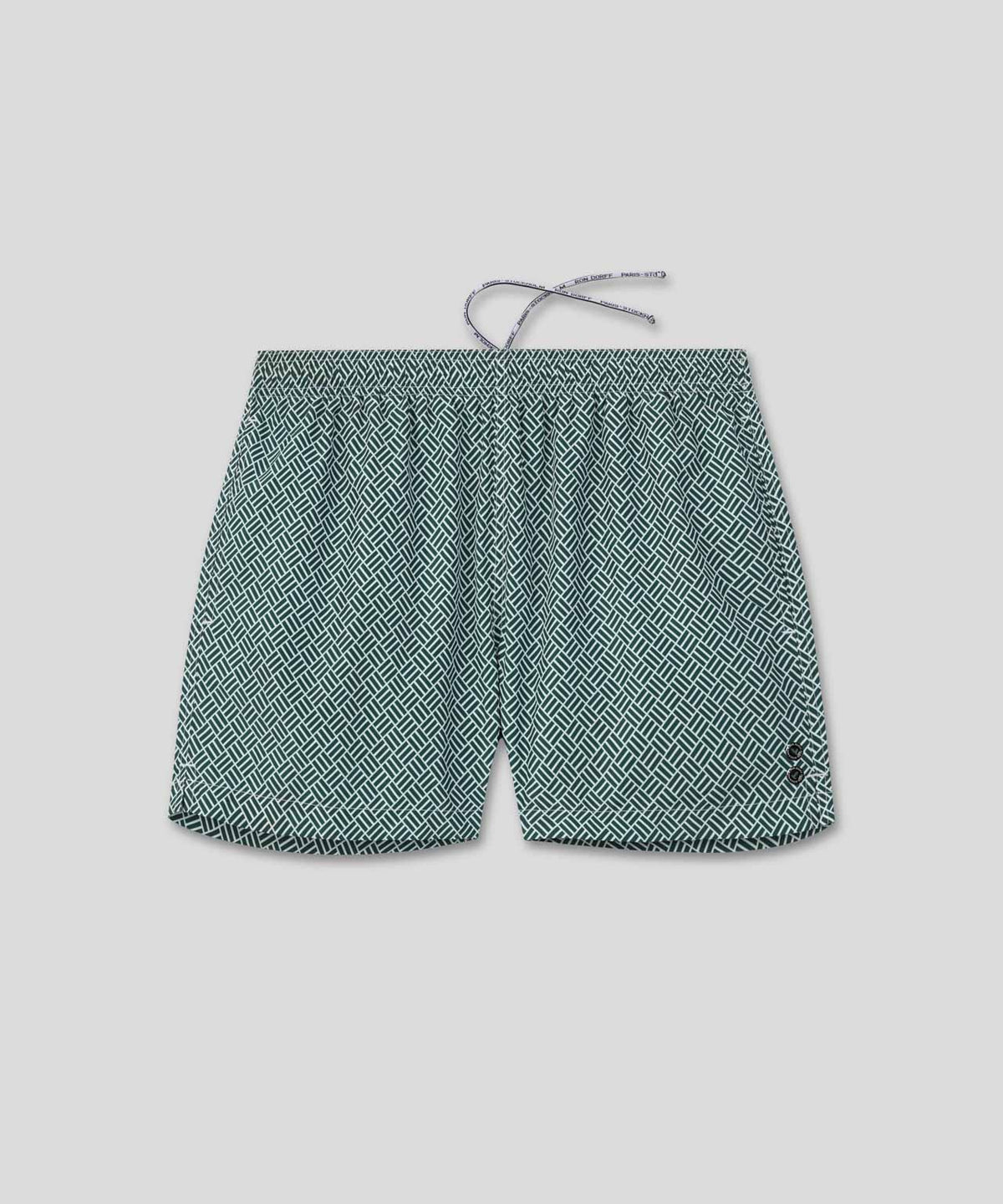 Swim Shorts w. Graphic Pattern: Pine Green