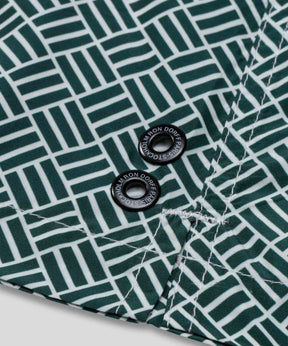 Swim Shorts w. Graphic Pattern: Pine Green