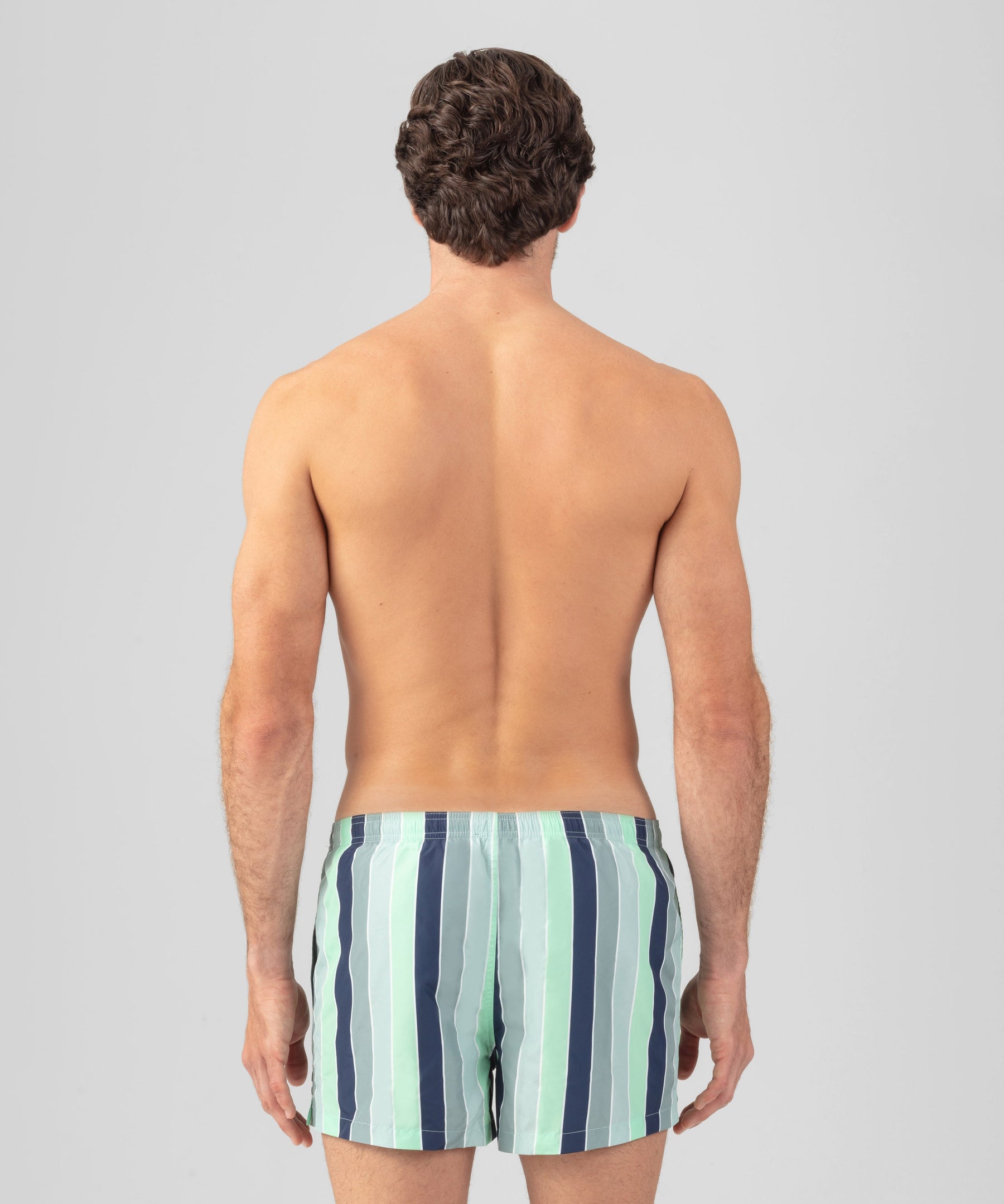 Swim Shorts w. Multico Stripes: Aquamarine