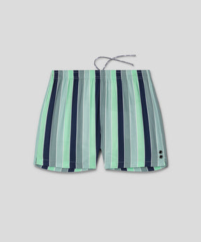 Swim Shorts w. Multico Stripes: Aquamarine