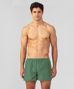 Swim Shorts w. Nordic Line Pattern: Cactus