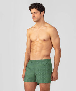 Swim Shorts w. Nordic Line Pattern: Cactus