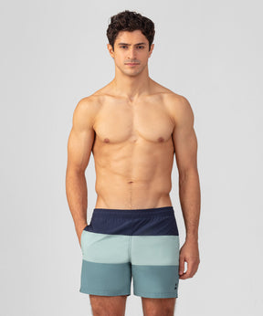 Panelled Board Shorts: Deep Ocean