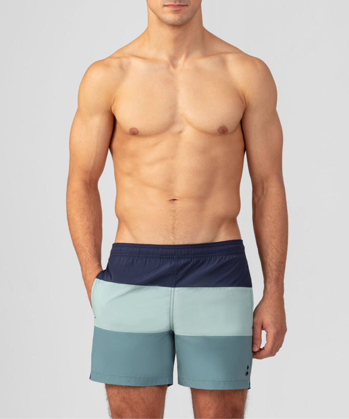 Panelled Board Shorts: Deep Ocean