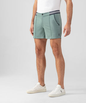 RD Tennis Shorts w. Striped Waist: Aquamarine