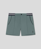 RD Tennis Shorts w. Striped Waist: Aquamarine