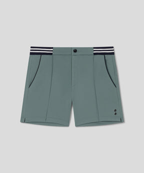 RD Tennis Shorts w. Striped Waist: Aquamarine