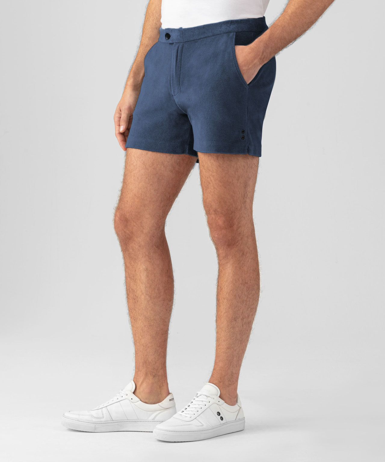 Cotton Terry Tennis Shorts: Deep Ocean