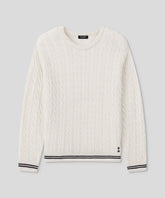 Wool Cashmere Tennis Sweater: Off White