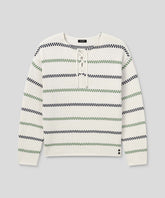 Swedish Fisherman Cotton Sweater: Off White