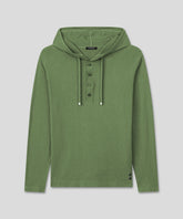 Light Cotton-Silk Hoodie Sweater: Cactus